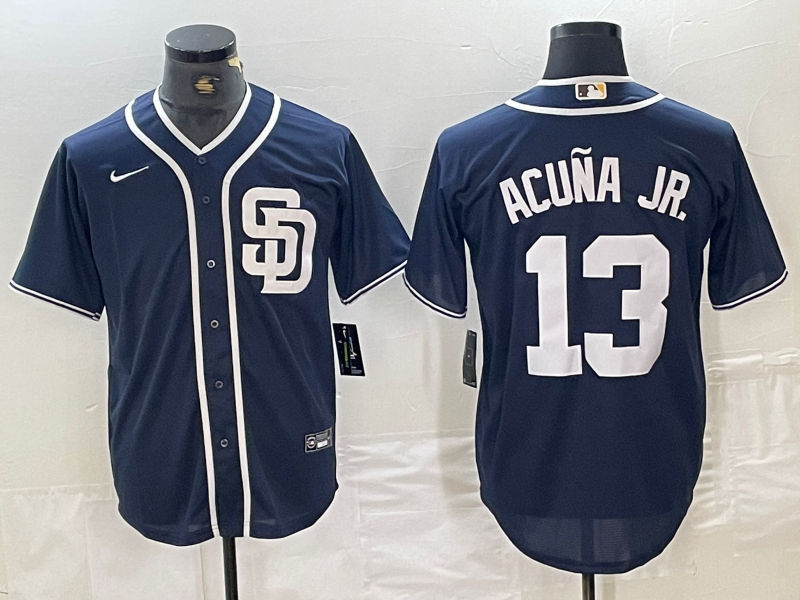 Men’s San Diego Padres Manny Machado #13 Navy Limited Jersey