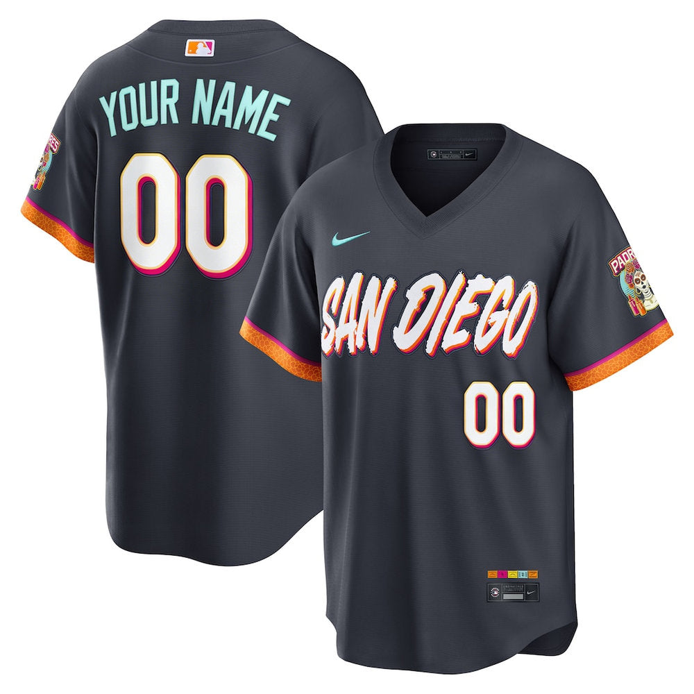 Men’s San Diego Padres Nike Obsidian 2026 City Connect Stadium Custom Jersey