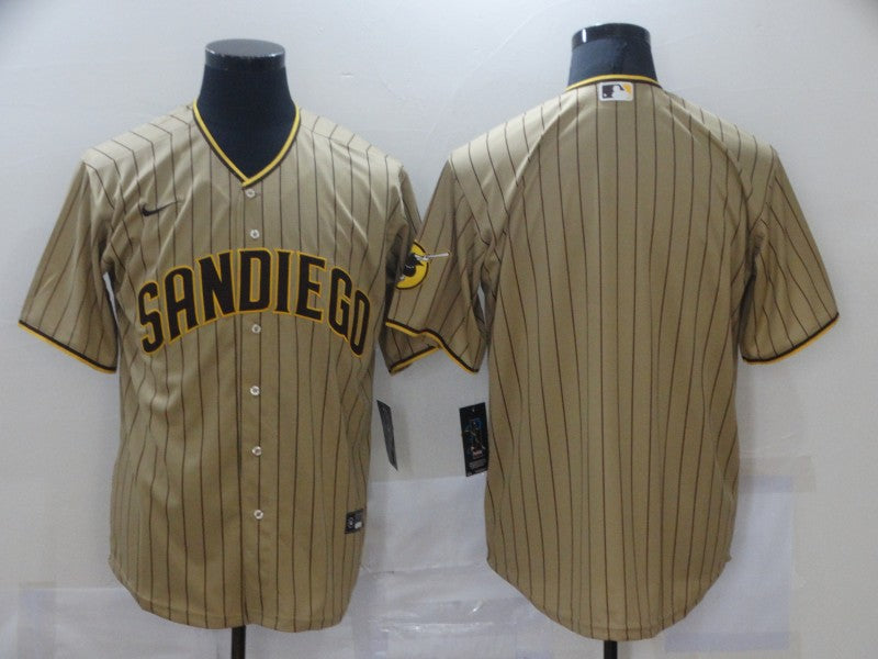 Men’s San Diego Padres Tan Alternate Blank Jersey