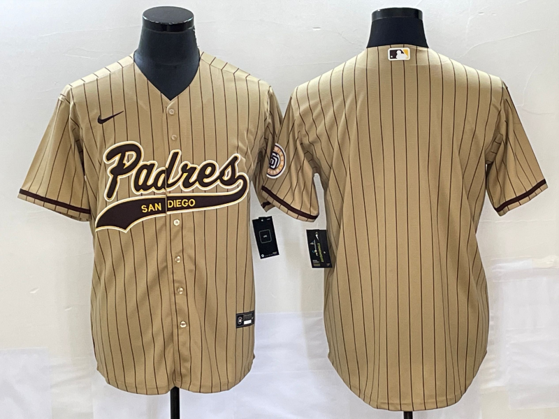 Men’s San Diego Padres Tan Blank Jersey Joint Edition