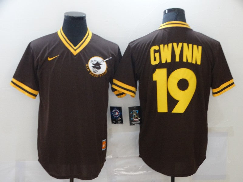 Men’s San Diego Padres Tony Gwynn #19 Brown Jersey