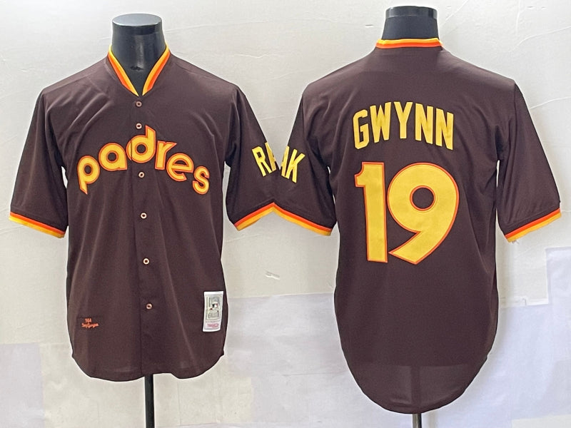 Men’s San Diego Padres Tony Gwynn #19 Brown Limited Jersey