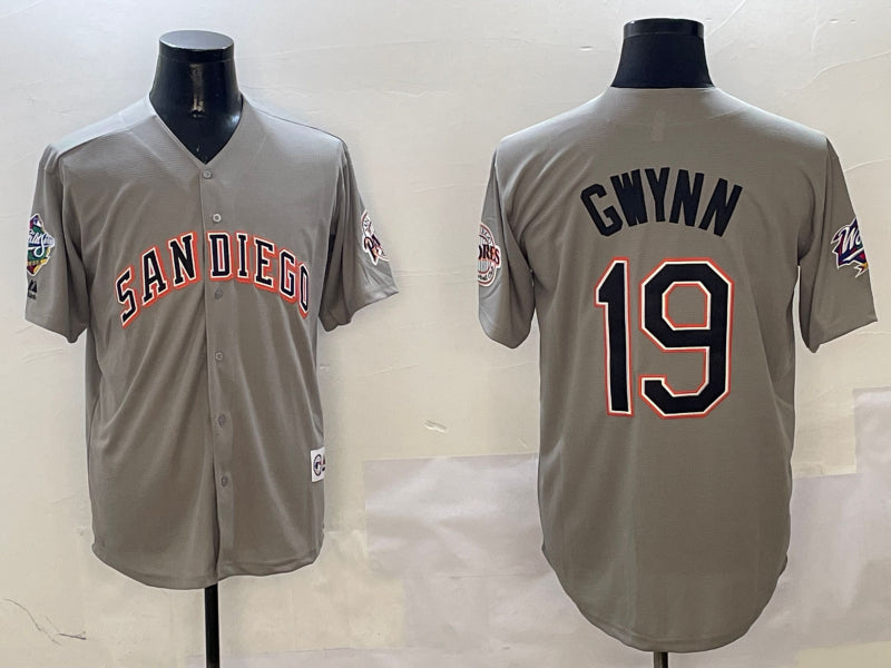 Men’s San Diego Padres Tony Gwynn #19 Gray Limited Jersey