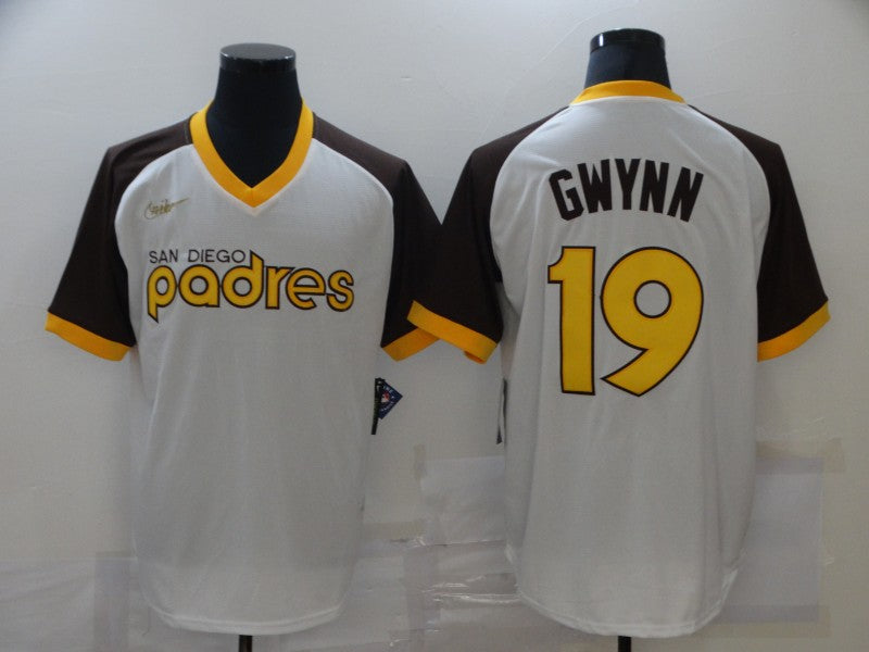 Men’s San Diego Padres Tony Gwynn #19 White Jersey