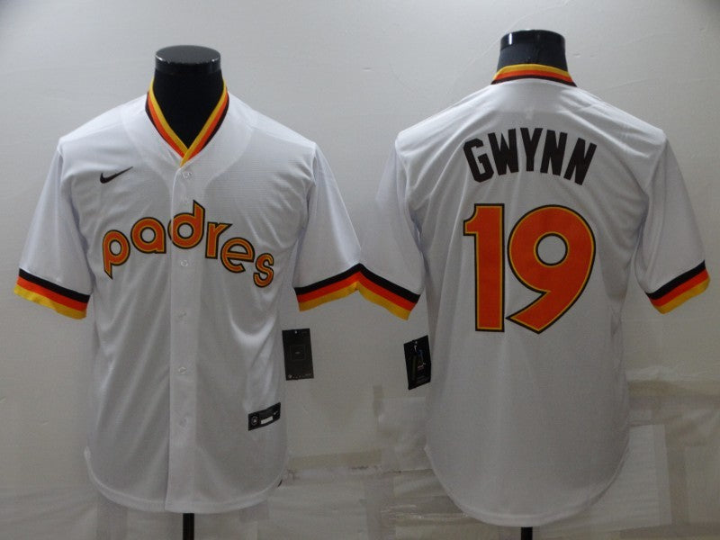 Men’s San Diego Padres Tony Gwynn #19 White Jersey