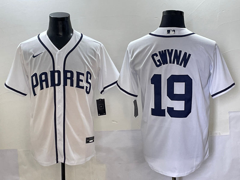 Men’s San Diego Padres Tony Gwynn #19 White Limited Jersey