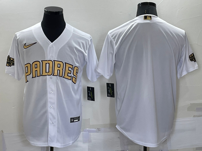 Men’s San Diego Padres White Blank Jersey
