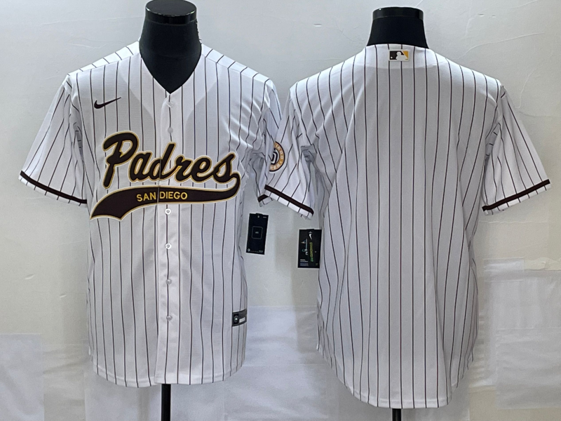 Men’s San Diego Padres White Blank Jersey Joint Edition