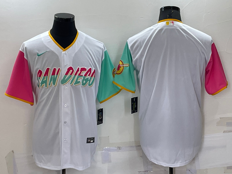 Men’s San Diego Padres White City Connect Blank Jersey