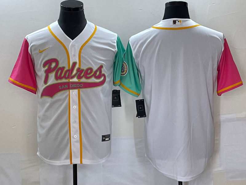 Men’s San Diego Padres White City Connect Blank Jersey Joint Edition