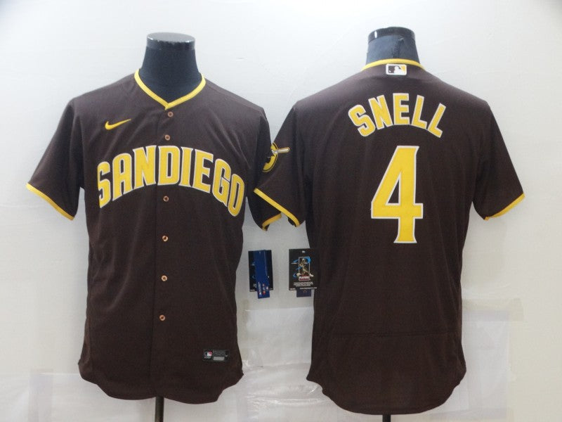 Men’s San Diego Padres Wil Myers #4 Brown Stitched Jersey