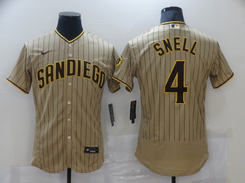 Men’s San Diego Padres Wil Myers #4 Khaki Stitched Jersey