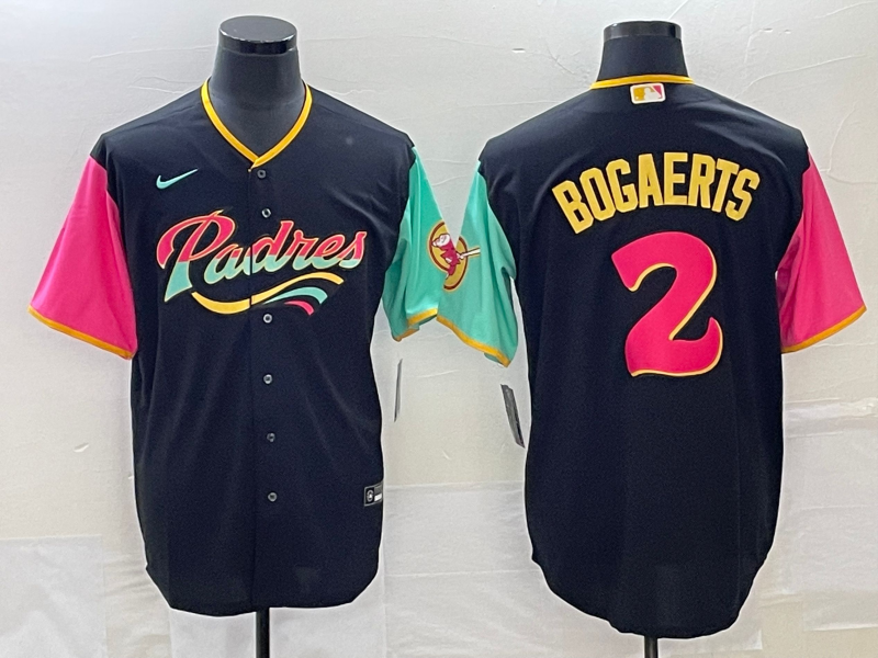 Men’s San Diego Padres Xander Bogaerts #2 Black City Connect Jersey