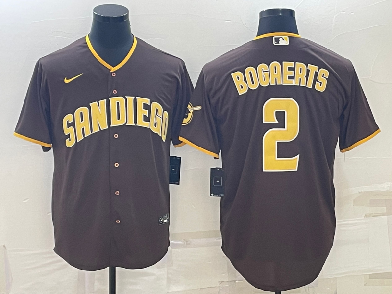 Men’s San Diego Padres Xander Bogaerts #2 Brown Jersey