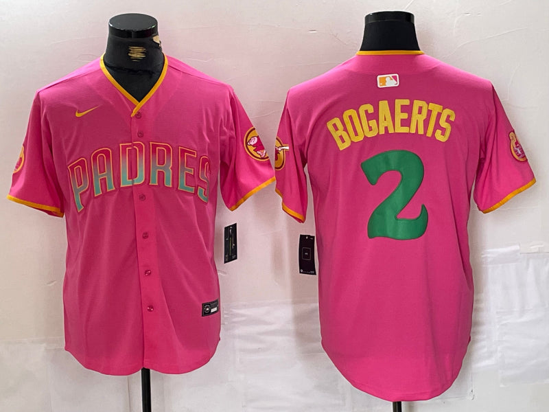 Men’s San Diego Padres Xander Bogaerts #2 Pink Jersey