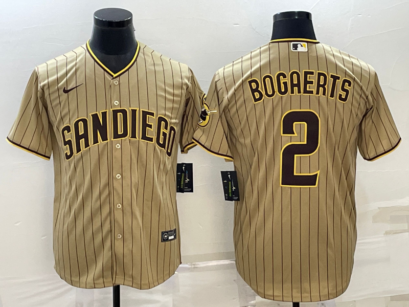 Men’s San Diego Padres Xander Bogaerts #2 Tan Jersey