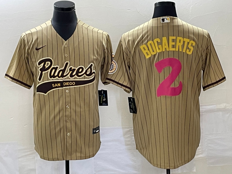 Men’s San Diego Padres Xander Bogaerts #2 Tan Jersey Joint Edition