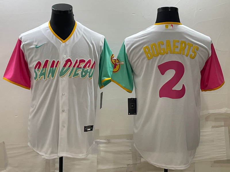 Men’s San Diego Padres Xander Bogaerts #2 White City Connect Jersey