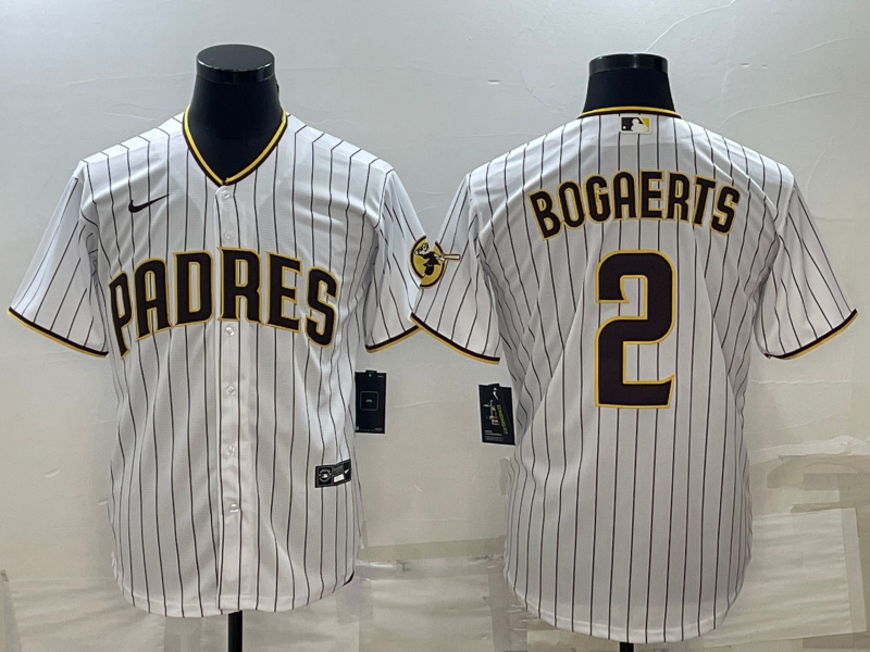 Men’s San Diego Padres Xander Bogaerts #2 White Home Jersey