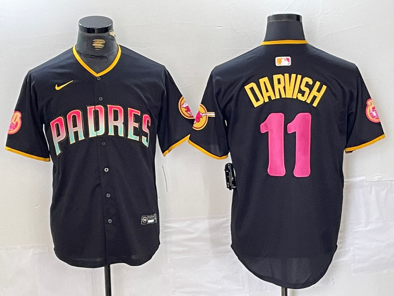 Men’s San Diego Padres Yu Darvish #11 Black Jersey