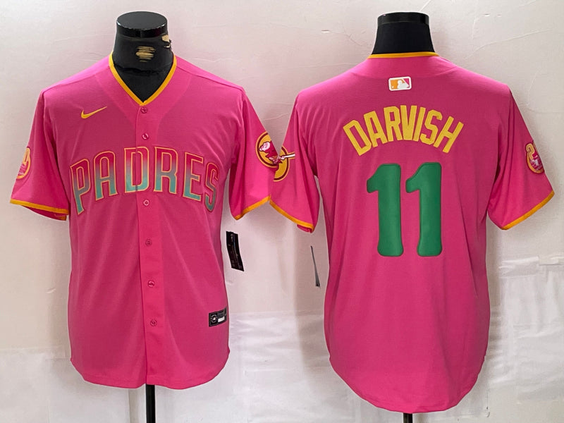 Men’s San Diego Padres Yu Darvish #11 Pink Jersey