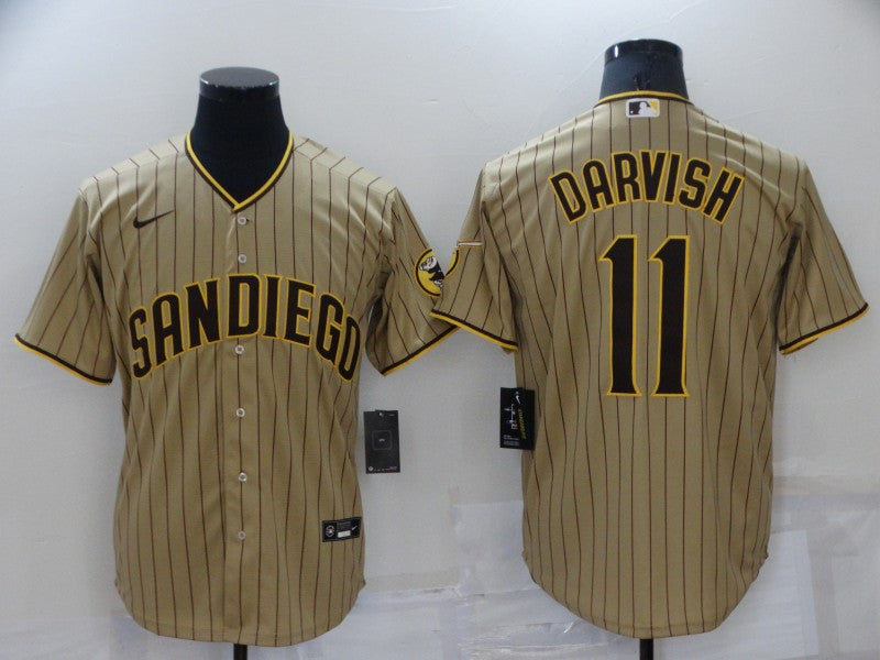 Men’s San Diego Padres Yu Darvish #11 Tan Jersey