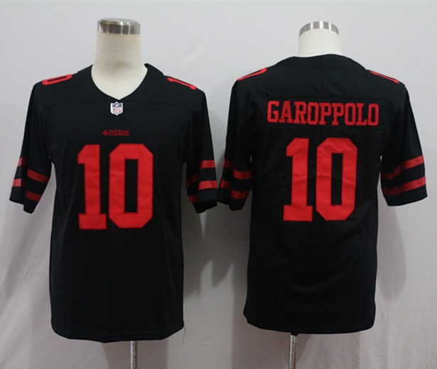 Men’s San Francisco 49ers #10 Jimmy Garoppolo Jersey Black