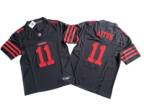 Men’s San Francisco 49ers #11 Brandon Aiyuk Nike Black 2023 F.U.S.E. Vapor Limited Jersey