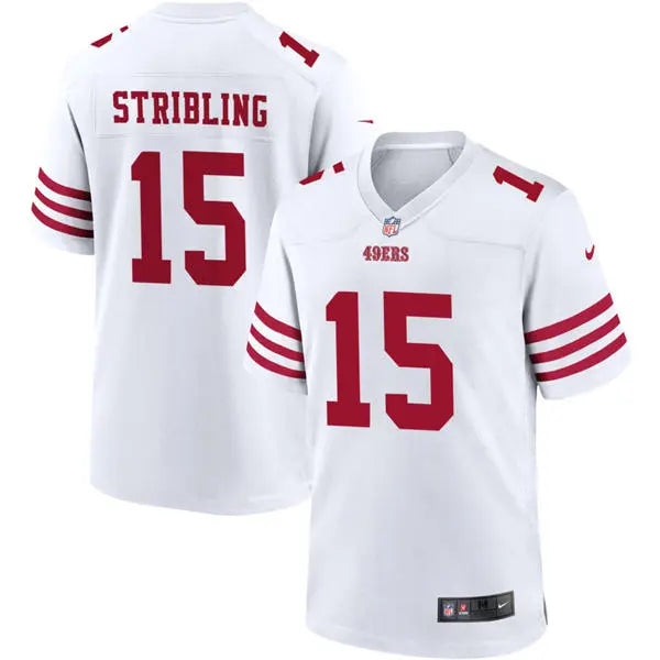 Mens San Francisco 49ers #15 De’Zhaun Stribling Nike Home White F.U.S.E. Vapor Limited Jersey