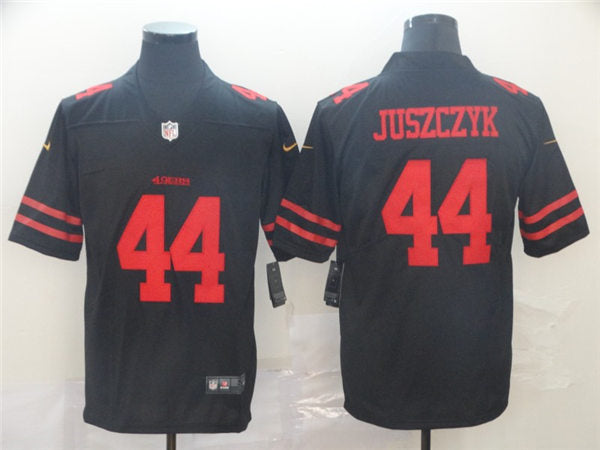 Men’s San Francisco 49ers #44 Kyle Juszczyk Nike Black Alternate Vapor Limited Player Jersey