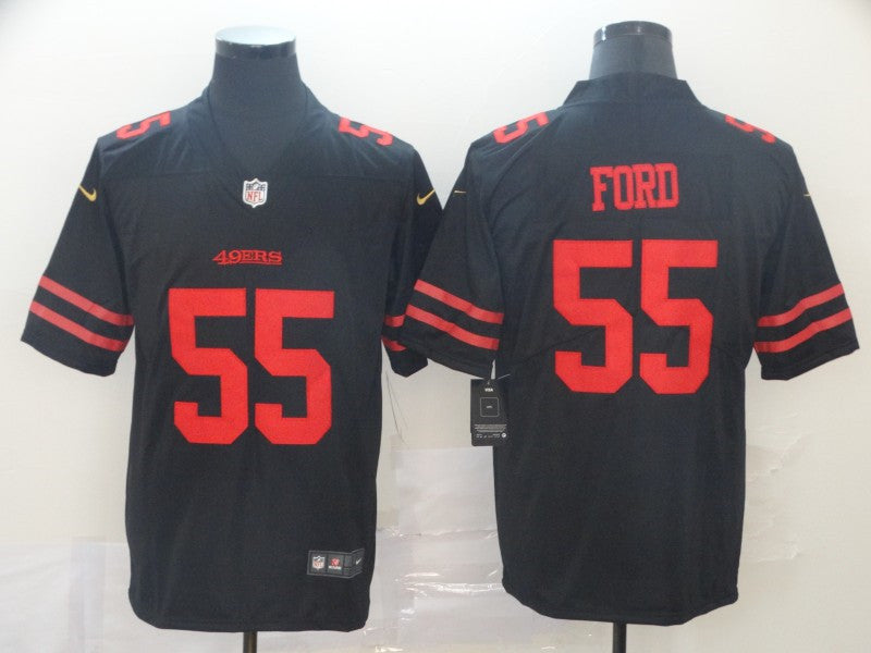 Men’s San Francisco 49ers #55 Dee Ford Nike Black Alternate Vapor Limited Player Jersey