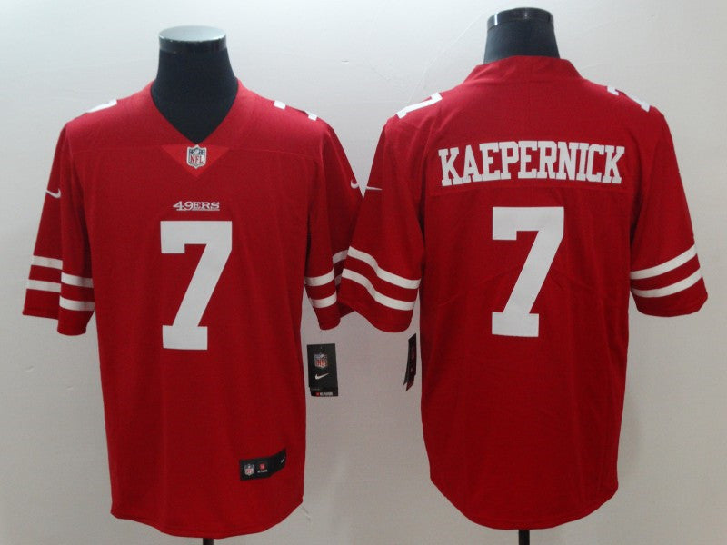 Men’s San Francisco 49ers #7 Colin Kaepernick Nike Scarlet Vapor Limited Player Jersey