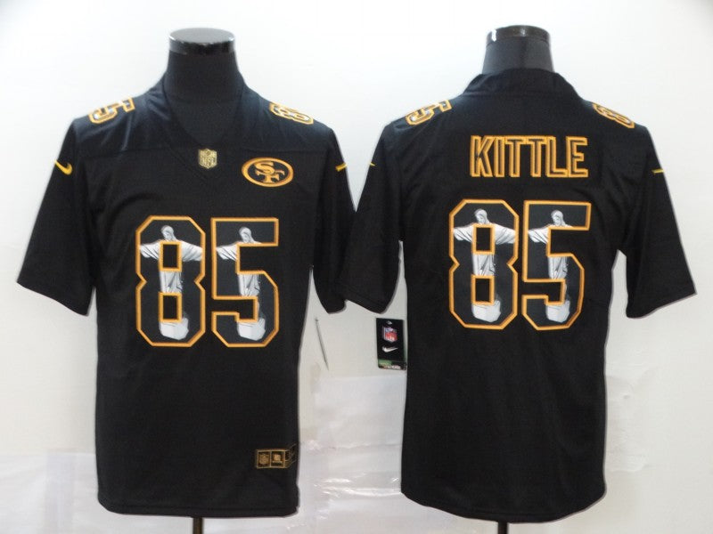Men’s San Francisco 49ers #85 George Kittle Black Authentic Jersey