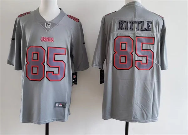 Men’s San Francisco 49ers #85 George Kittle Gray Atmosphere Fashion Game Jersey