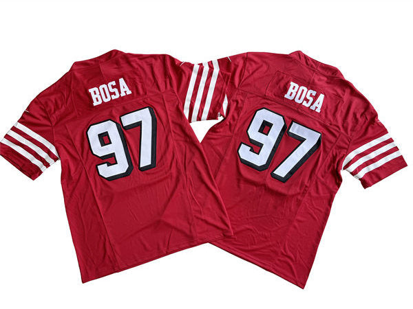 Men’s San Francisco 49ers #97 Nick Bosa Nike Scarlet Alternate F.U.S.E. Vapor Limited Jersey
