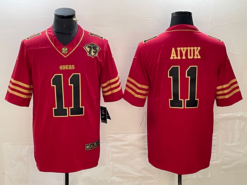 Men’s San Francisco 49ers Brandon Aiyuk #11 Scarlet Jersey