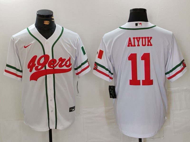 Men’s San Francisco 49ers Brandon Aiyuk #11 White Jersey