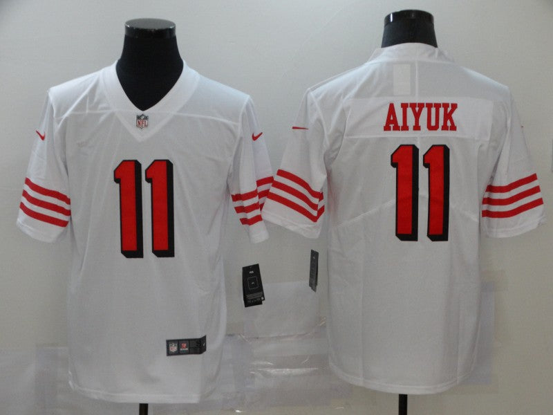 Men’s San Francisco 49ers Brandon Aiyuk #11 White Jersey