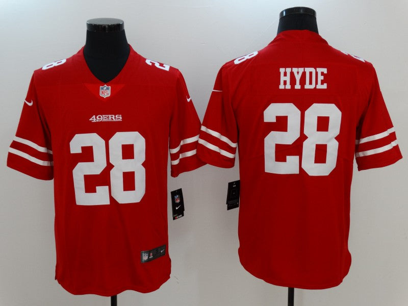 Men’s San Francisco 49ers Carlos Hyde #28 Red Jersey