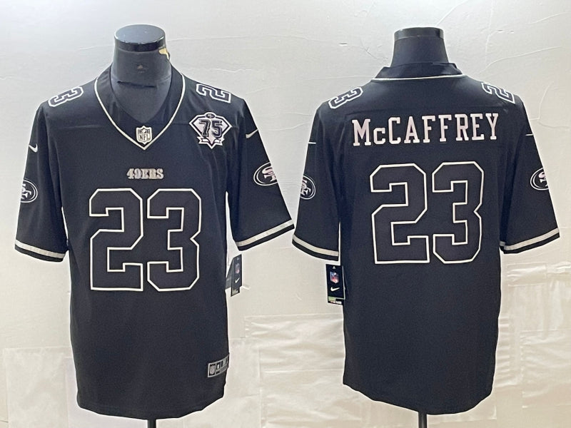 Men’s San Francisco 49ers Christian McCaffrey #23 Black Jersey