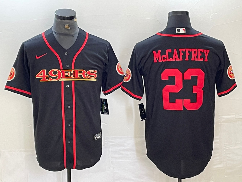 Men’s San Francisco 49ers Christian McCaffrey #23 Black Joint Edition Jersey