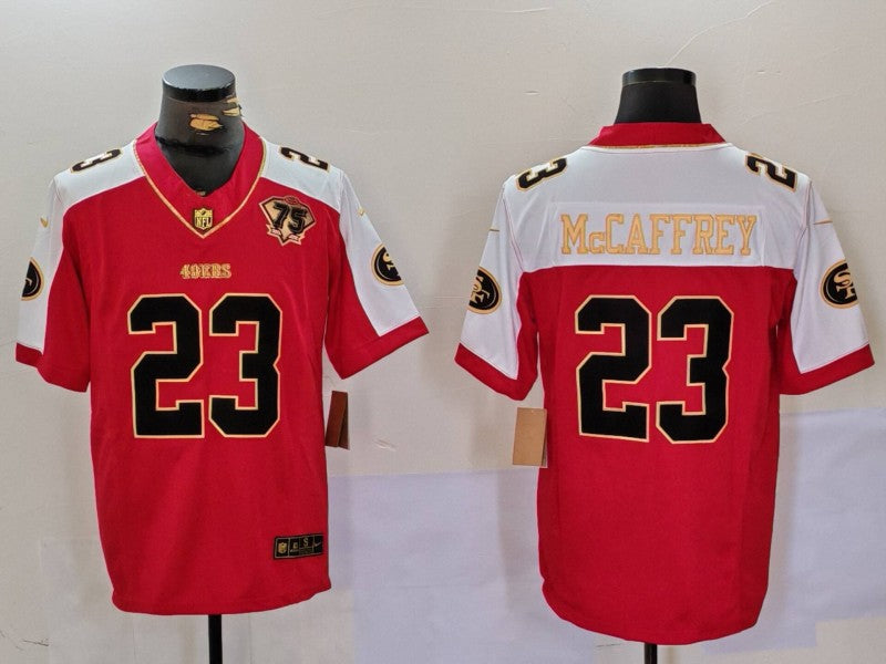 Men’s San Francisco 49ers Christian McCaffrey #23 Red Alternate Jersey