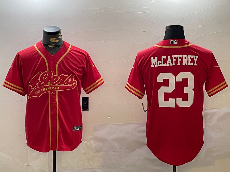 Men’s San Francisco 49ers Christian McCaffrey #23 Scarlet Team Jersey