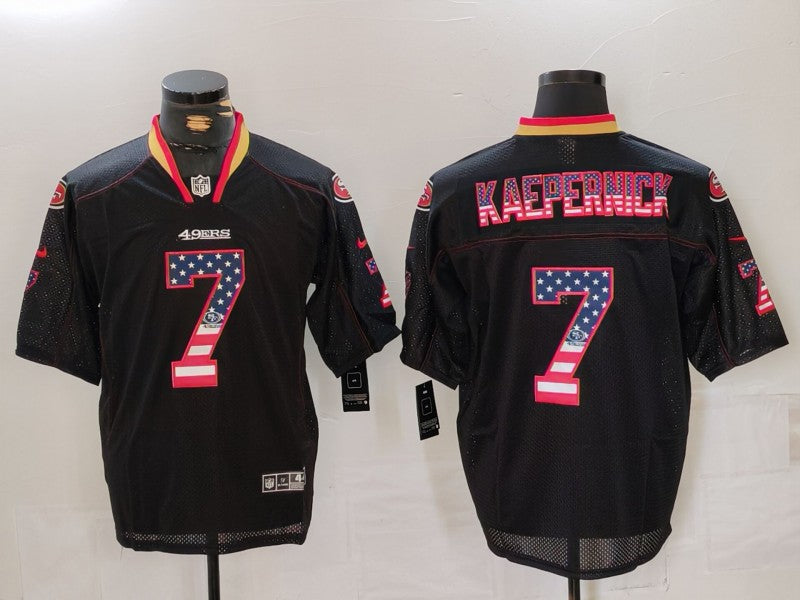 Men’s San Francisco 49ers Colin Kaepernick #7 Black Team Jersey