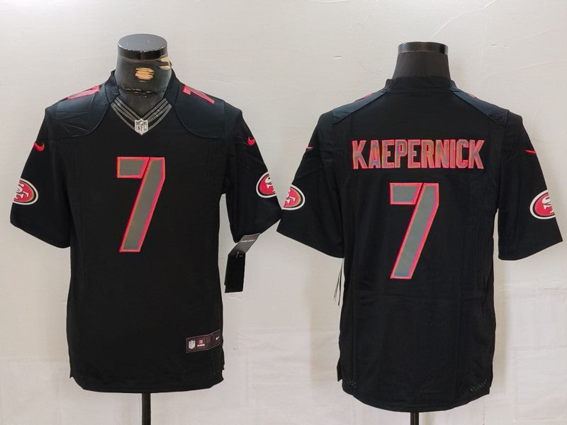 Men’s San Francisco 49ers Colin Kaepernick #7 Black Team Jersey