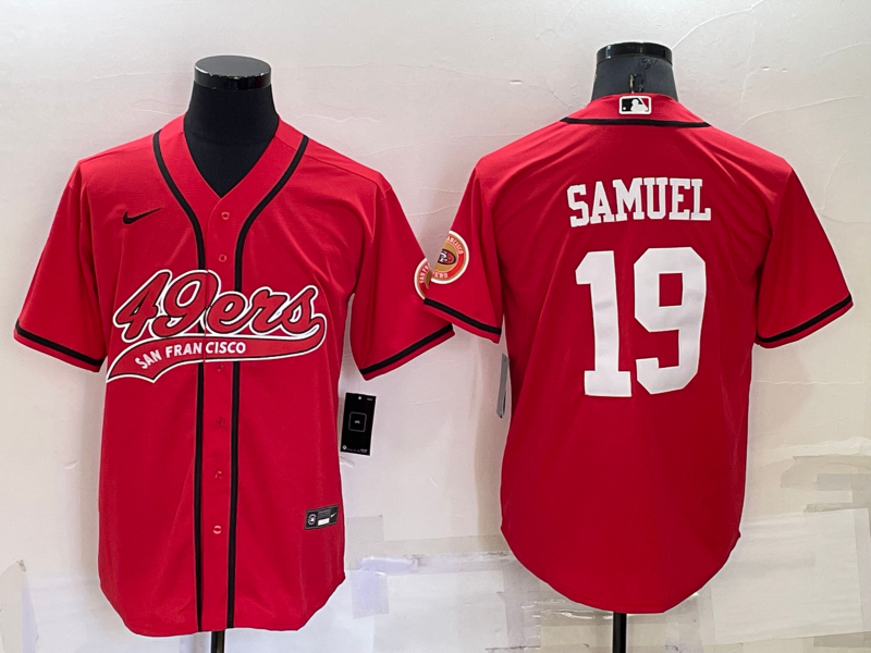 Men’s San Francisco 49ers Deebo Samuel #19 Red Jersey Joint Edition