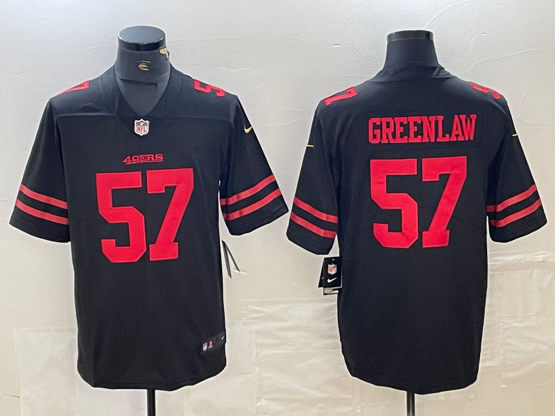 Men’s San Francisco 49ers Dre Greenlaw #57 Black Jersey