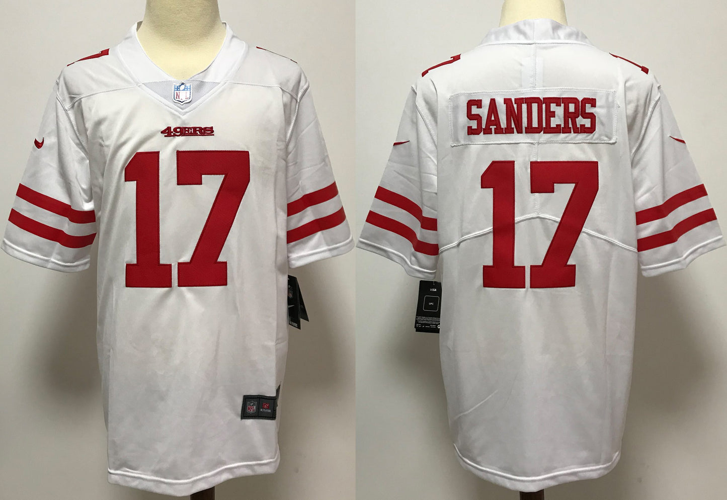 Men’s San Francisco 49ers Emmanuel Sanders #17 White Jersey