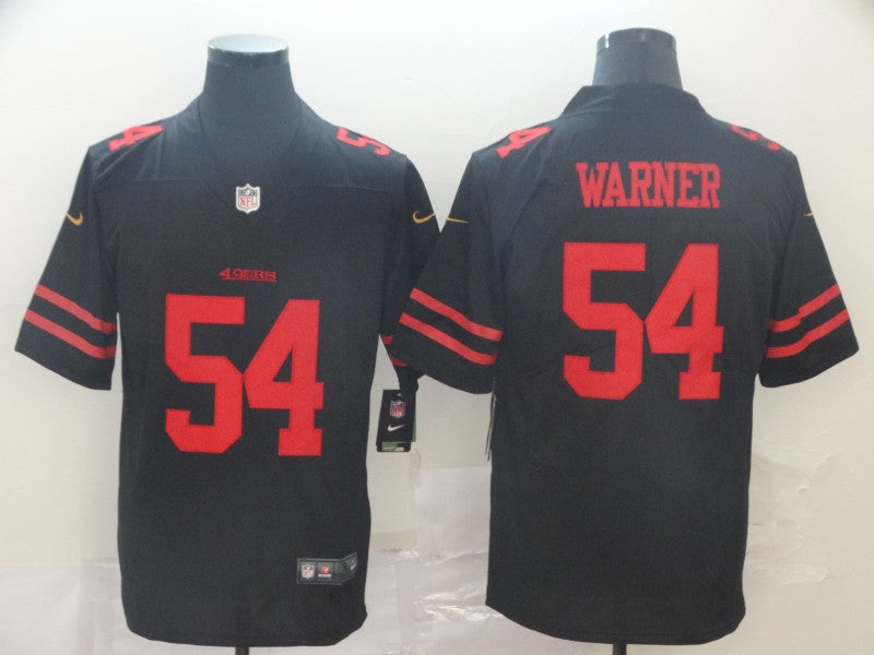 Men’s San Francisco 49ers Fred Warner #54 Black Jersey