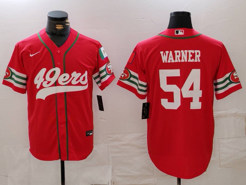 Men’s San Francisco 49ers Fred Warner #54 Scarlet Jersey